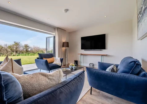 The living area at Fair Skies, St Merryn