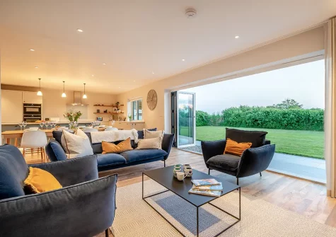 The living area at Fair Skies, St Merryn