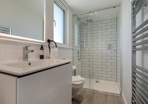 Bedroom #2 en-suite shower room at Fair Skies, St Merryn