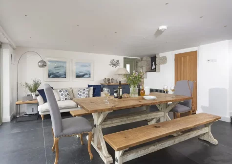The dining area at Fairings, St Ives