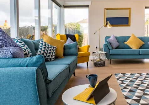 Fairways, Appledore is a stunning 4-bedroom holiday home in Devon, boasting a beautiful garden, private hot tub, and luxurious interiors, with coffee shops, pubs, restaurants, and a selection of beaches and local attractions just a short drive away.