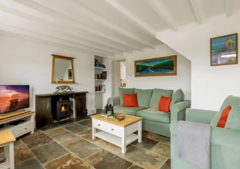 The living area at Fal River Cottage, Malpas