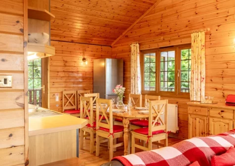The kitchen & dining area at Falcon Lodge 12, Clovelly Lakes, Higher Clovelly
