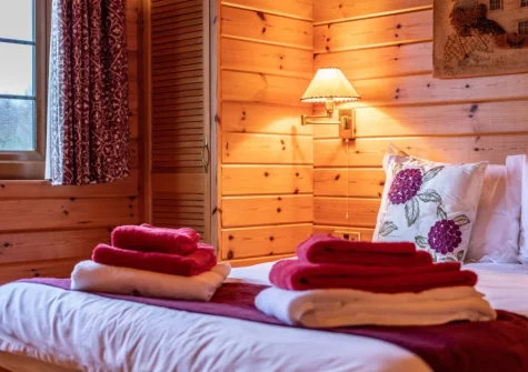 Bedroom #1 at Falcon Lodge 12, Clovelly Lakes, Higher Clovelly