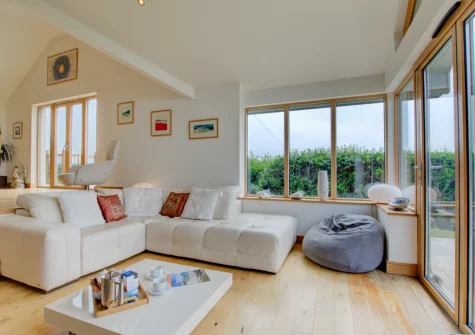 The living area at Farmlands, Porthcothan