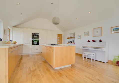 The kitchen at Farmlands, Porthcothan