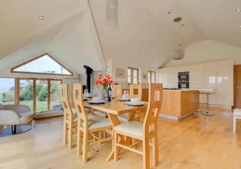 The dining area at Farmlands, Porthcothan