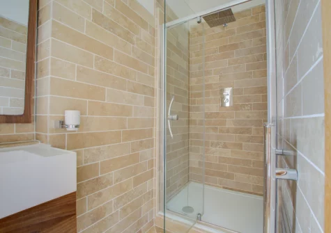 Bathroom #1 en-suite shower room at Farmlands, Porthcothan