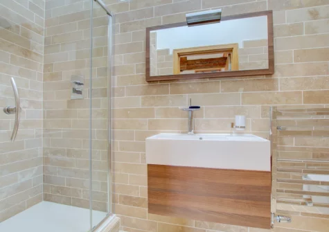 Bathroom #2 en-suite shower room at Farmlands, Porthcothan