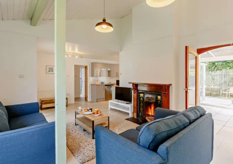 The living area at Fern Pippin 4, Notter Mill Country Park, Notter