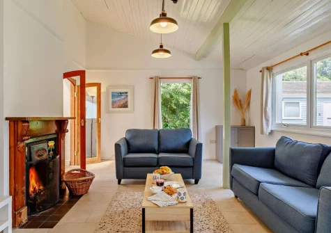 The living area at Fern Pippin 4, Notter Mill Country Park, Notter