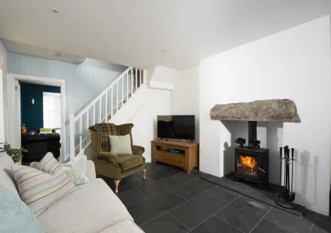 The living room at Fernbank, Lelant