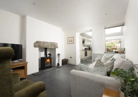 The living room at Fernbank, Lelant
