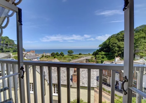 The view from the balcony & outdoor sitting area at Ferndale House, Lynmouth