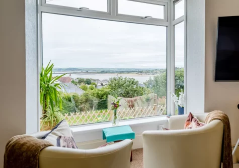 The living room at Fernlea, Appledore
