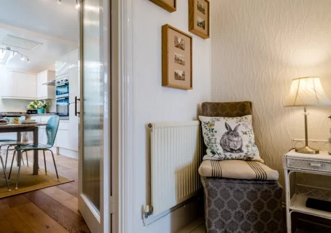 The living room at Fernlea, Appledore