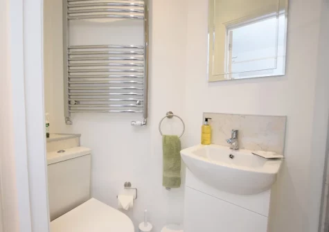 Bedroom #3 en-suite shower room at Fernlea, Appledore