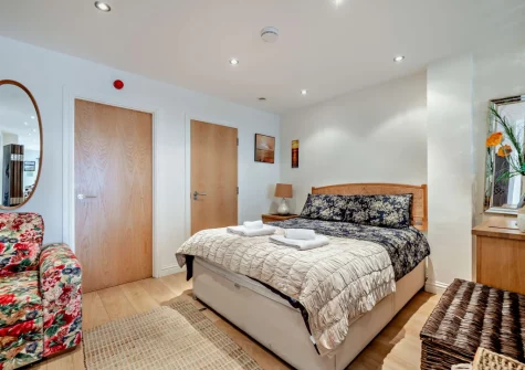 The bedroom at Fernlea Court, St Ives