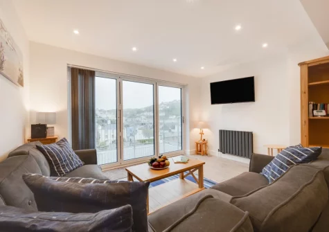 The living area at Ferry View, Looe