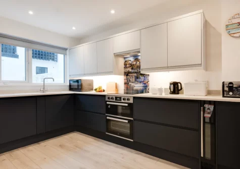 The kitchen at Ferry View, Looe