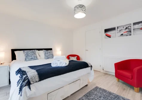 Bedroom #1 at Ferry View, Looe