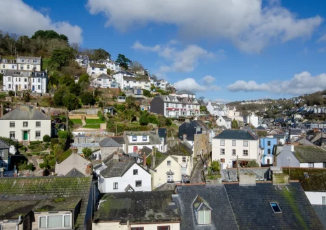 The panoramic view from the balcony at Ferry View, Looe