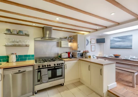 The kitchen at Ferrymans Cottage, Appledore