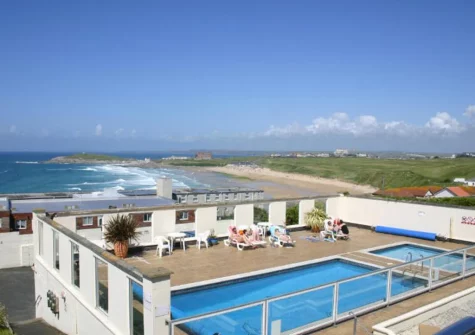 The view from the balcony & outdoor sitting area at Fiddlers Green, Newquay