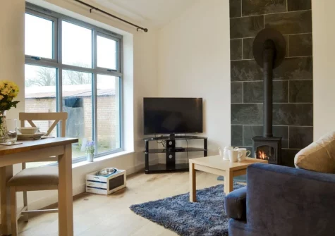 The living area at Fig Tree Cottage, Pancrasweek