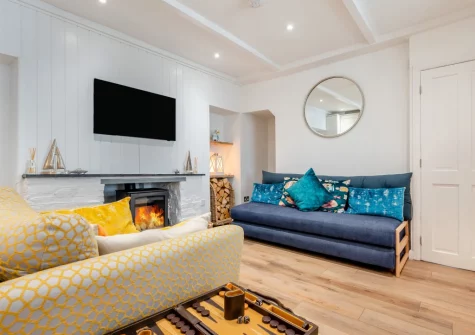 The living area at Fisherman's Cottage, Padstow