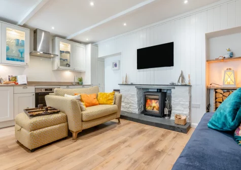 The living area at Fisherman's Cottage, Padstow