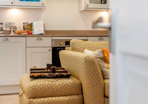 The living area & kitchen at Fisherman's Cottage, Padstow