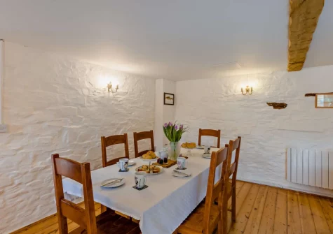 The dining area at Fisherman's Rest at Blagdon Farm, Ashwater
