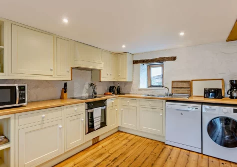 The kitchen at Fisherman's Rest at Blagdon Farm, Ashwater