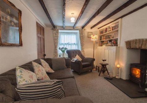 The living area at Fisherton Cottage, Poughill