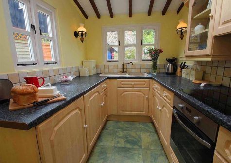 The kitchen at Fisherton Cottage, Poughill