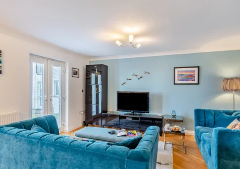 The living area at Fistral Gaze, Newquay