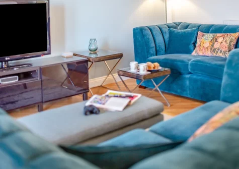 The living area at Fistral Gaze, Newquay