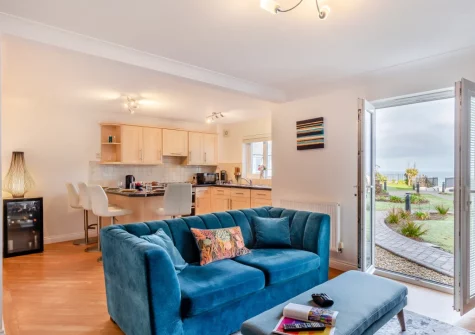 The living area at Fistral Gaze, Newquay