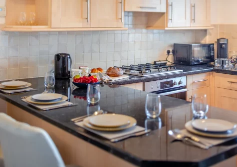 The kitchen & dining area at Fistral Gaze, Newquay