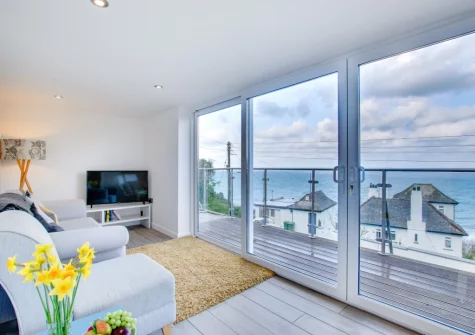 The living area at Flat 1, Holmesdale, Carbis Bay