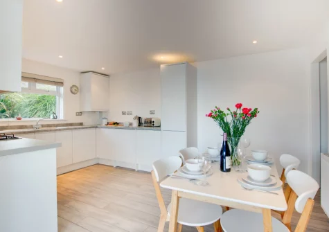 The kitchen & dining area at Flat 1, Holmesdale, Carbis Bay
