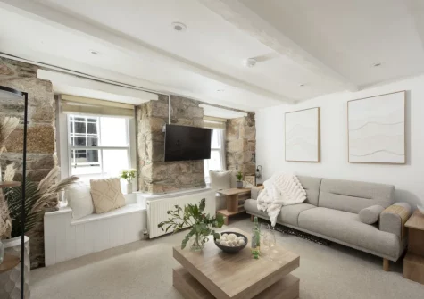 The living room at Fond Memories Cottage, St Ives