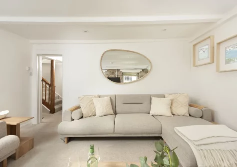 The living room at Fond Memories Cottage, St Ives