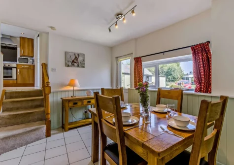The dining room at Ford Mill Dairy, Ashmansworthy