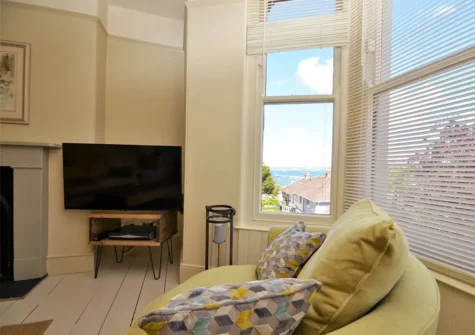 The living room at Forest Cove, Brixham