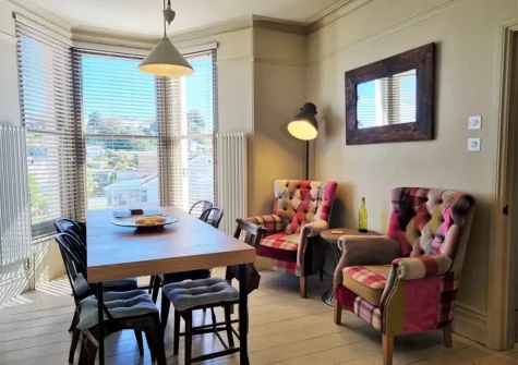 The dining area at Forest Cove, Brixham