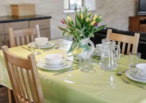 The dining area at Forge Manor Cottage, Cambrose