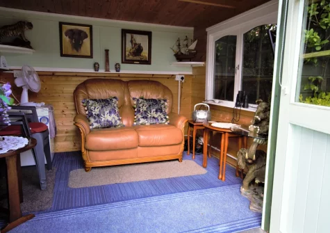 The summer house at Forget-me-not Bungalow, Seaton