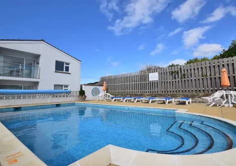 The shared swimming pool at Fourteen Mawgan Porth, Mawgan Porth